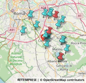 Mappa Aeroporto di Ciampino, 00178 Roma RM, Italia (6.5545)