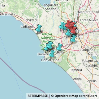 Mappa Via Mario Castoldi snc PALAZZINA SPEDIZIONIERI I° PIANO STANZA, 00054 Fiumicino RM, Italia (14.393)