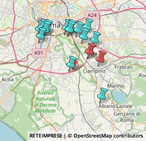 Mappa Via delle Cornacchiole, 00178 Roma RM, Italia (7.63118)