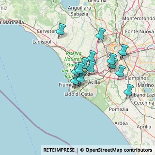 Mappa Via Vittorio Bragadin, 00054 Fiumicino RM, Italia (11.304)