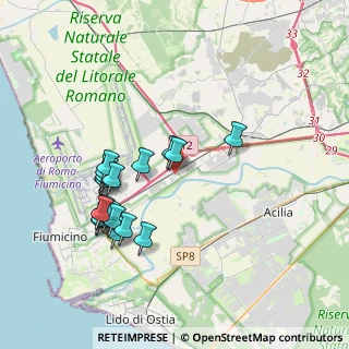 Mappa Via del Perugino, 00054 Fiumicino RM, Italia (3.88316)
