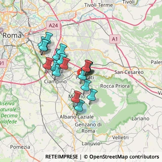 Mappa Via dell'Alberata, 00046 Grottaferrata RM, Italia (5.8445)