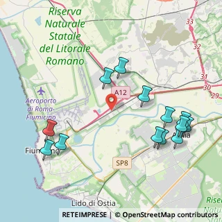 Mappa Parcheggio Stazione Parco Leonardo, 00054 Fiumicino RM, Italia (4.93308)