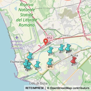 Mappa Parcheggio Stazione Parco Leonardo, 00054 Fiumicino RM, Italia (4.96545)