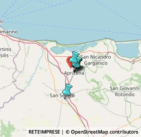 Mappa S.P. APRICENA -POGGIO IMPERIALE KM 1, 71011 Apricena FG, Italia (35.10182)