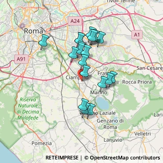 Mappa Via Galimberti, 00043 Ciampino RM, Italia (6.606)