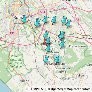 Mappa Via Galimberti, 00043 Ciampino RM, Italia (7.09733)