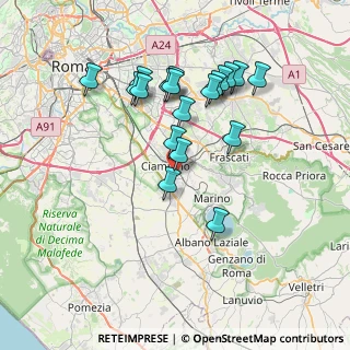 Mappa Via Galimberti, 00043 Ciampino RM, Italia (7.34158)