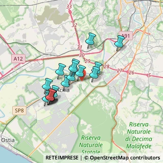 Mappa Via Erminio Macario, 00125 Roma RM, Italia (3.09471)