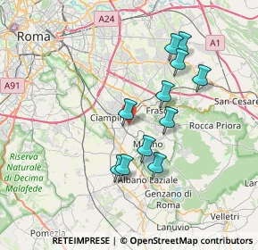Mappa Via Doganale, 00043 Ciampino RM, Italia (6.89818)