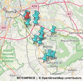 Mappa Via Doganale, 00043 Ciampino RM, Italia (6.66267)