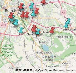 Mappa Via Doganale, 00043 Ciampino RM, Italia (9.8255)