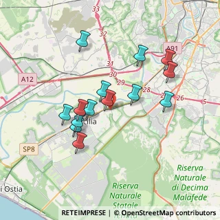 Mappa Via Vincenzo Borghini, 00125 Roma RM, Italia (3.51071)