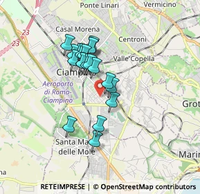 Mappa Via Firenze, 00043 Ciampino RM, Italia (1.4095)