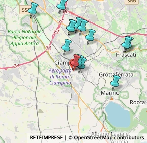 Mappa Via Bruxelles, 00043 Ciampino RM, Italia (3.87286)