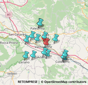 Mappa Via Colle Aschioleto, 00038 Valmontone RM, Italia (6.20867)