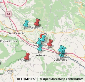 Mappa Via Colle Aschioleto, 00038 Valmontone RM, Italia (6.47909)