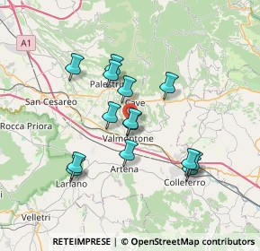 Mappa Via Colle Aschioleto, 00038 Valmontone RM, Italia (6.49643)