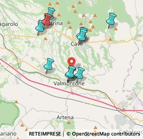 Mappa Via Colle Aschioleto, 00038 Valmontone RM, Italia (3.64846)