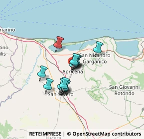 Mappa Via Longo, 71011 Apricena FG, Italia (8.984)