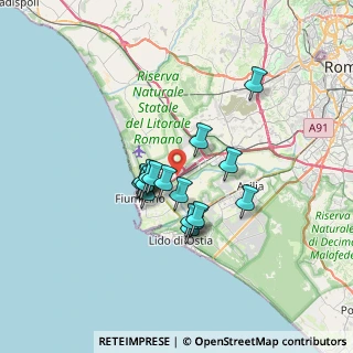 Mappa Via Charles Lindbergh, 00054 Fiumicino RM, Italia (5.375)