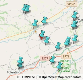 Mappa Via Cardinale Cento, 62010 Pollenza MC, Italia (5.261)