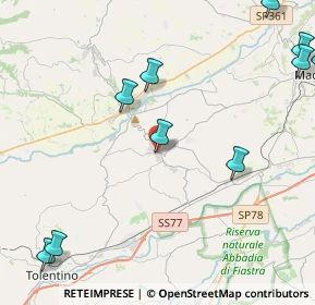 Mappa Via Cardinale Cento, 62010 Pollenza MC, Italia (6.36636)