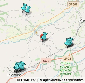 Mappa Via Cardinale Cento, 62010 Pollenza MC, Italia (5.9785)