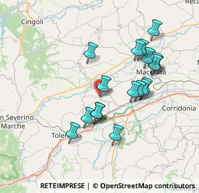 Mappa Via Grazia Deledda, 62010 Pollenza MC, Italia (6.93211)