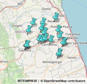 Mappa SP Civitanova Marche-Macerata, 62100 Sforzacosta MC (10.4905)