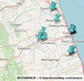 Mappa SP Civitanova Marche-Macerata, 62100 Sforzacosta MC (18.59467)