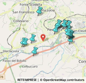 Mappa SP Civitanova Marche-Macerata, 62100 Sforzacosta MC (2.0485)