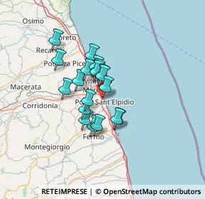 Mappa Via Lombardia, 63821 Porto Sant'Elpidio FM, Italia (9.54263)