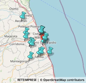 Mappa Via Lombardia, 63821 Porto Sant'Elpidio FM, Italia (9.77625)