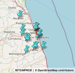 Mappa Via Lombardia, 63821 Porto Sant'Elpidio FM, Italia (9.50235)