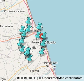 Mappa Via Lombardia, 63821 Porto Sant'Elpidio FM, Italia (6.72529)