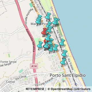 Mappa Via Lombardia, 63821 Porto Sant'Elpidio FM, Italia (0.3215)