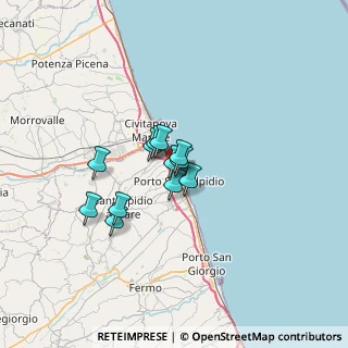 Mappa Via Romagna, 63821 Porto Sant'Elpidio FM, Italia (4.25167)