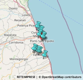 Mappa Via Emilia, 63821 Porto Sant'Elpidio FM, Italia (7.78182)