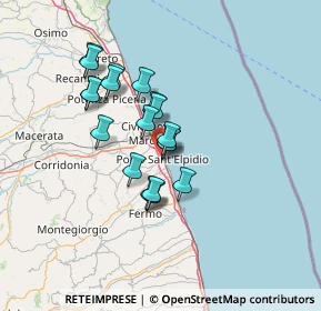 Mappa Via Emilia, 63821 Porto Sant'Elpidio FM, Italia (10.89526)