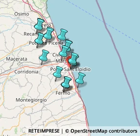 Mappa Via Merano, 63821 Porto Sant'Elpidio FM, Italia (10.96053)