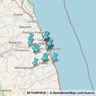 Mappa Via Merano, 63821 Porto Sant'Elpidio FM, Italia (8.98133)