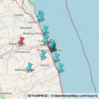 Mappa Via Merano, 63821 Porto Sant'Elpidio FM, Italia (10.75357)