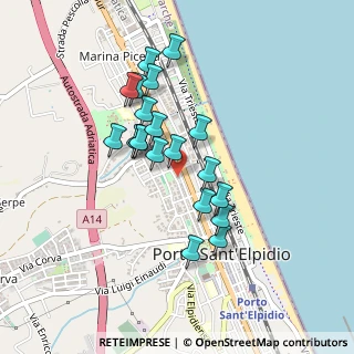 Mappa Via Merano, 63821 Porto Sant'Elpidio FM, Italia (0.3875)