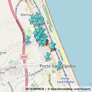 Mappa Via Merano, 63821 Porto Sant'Elpidio FM, Italia (0.3415)
