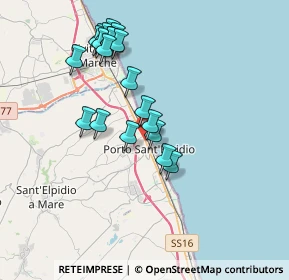 Mappa Via Merano, 63821 Porto Sant'Elpidio FM, Italia (3.675)