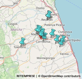 Mappa 62014 Zona Industriale MC, Italia (9.78417)