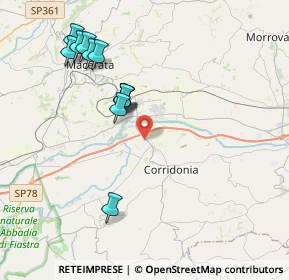 Mappa 62014 Zona Industriale MC, Italia (4.03667)