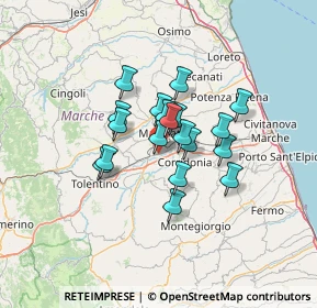 Mappa Strada Carrareccia, 62100 Sforzacosta MC, Italia (9.35263)