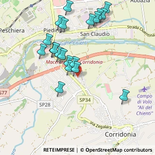 Mappa Via dell'Artigianato, 62014 Zona Industriale MC, Italia (1.0875)